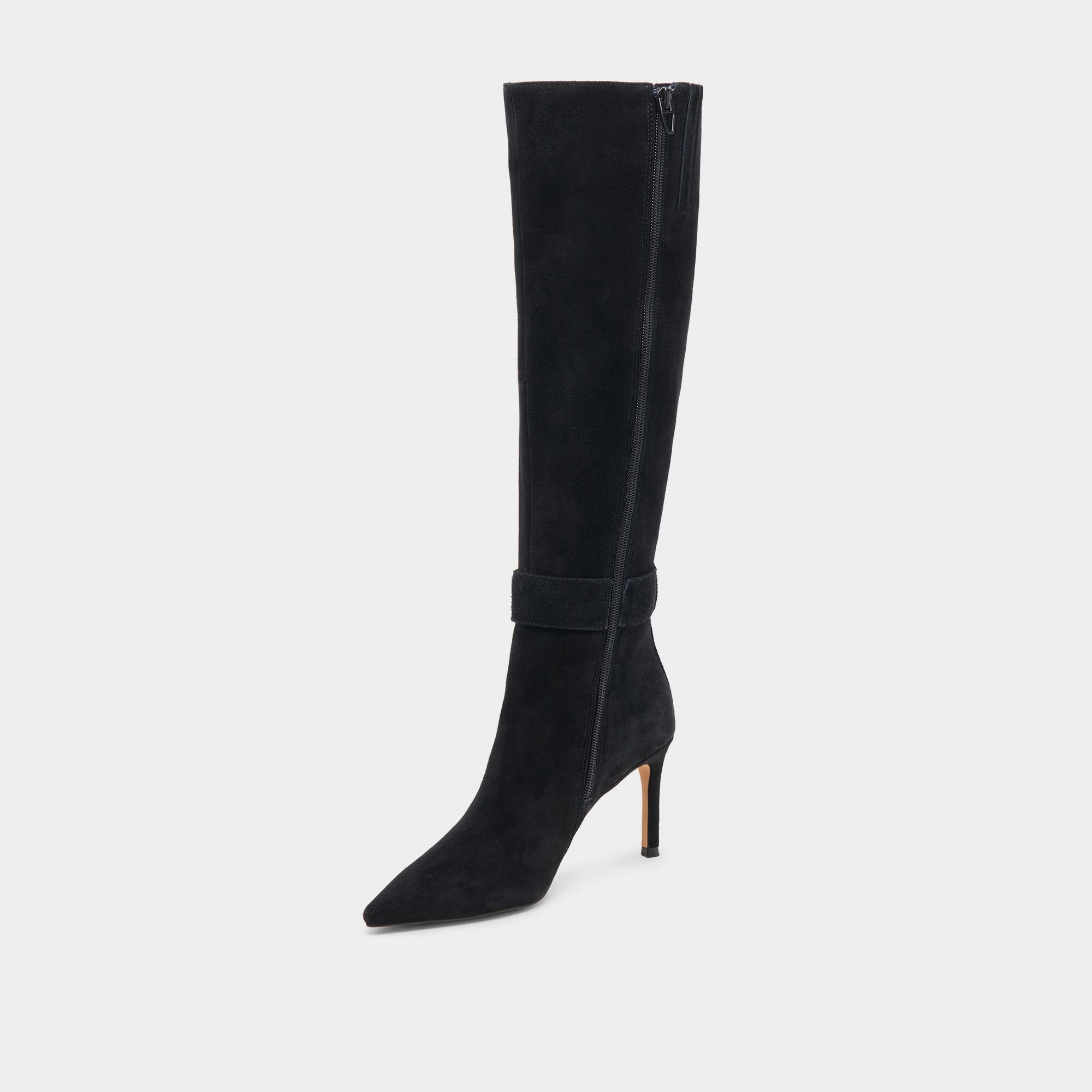 Functional Ease Express Yourself Kinzy Wide Calf Boots Onyx Suede