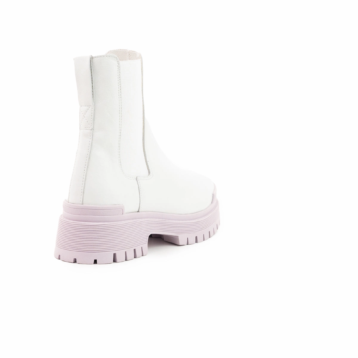 Refined Looks Kirby White Leather/Lilac Sole