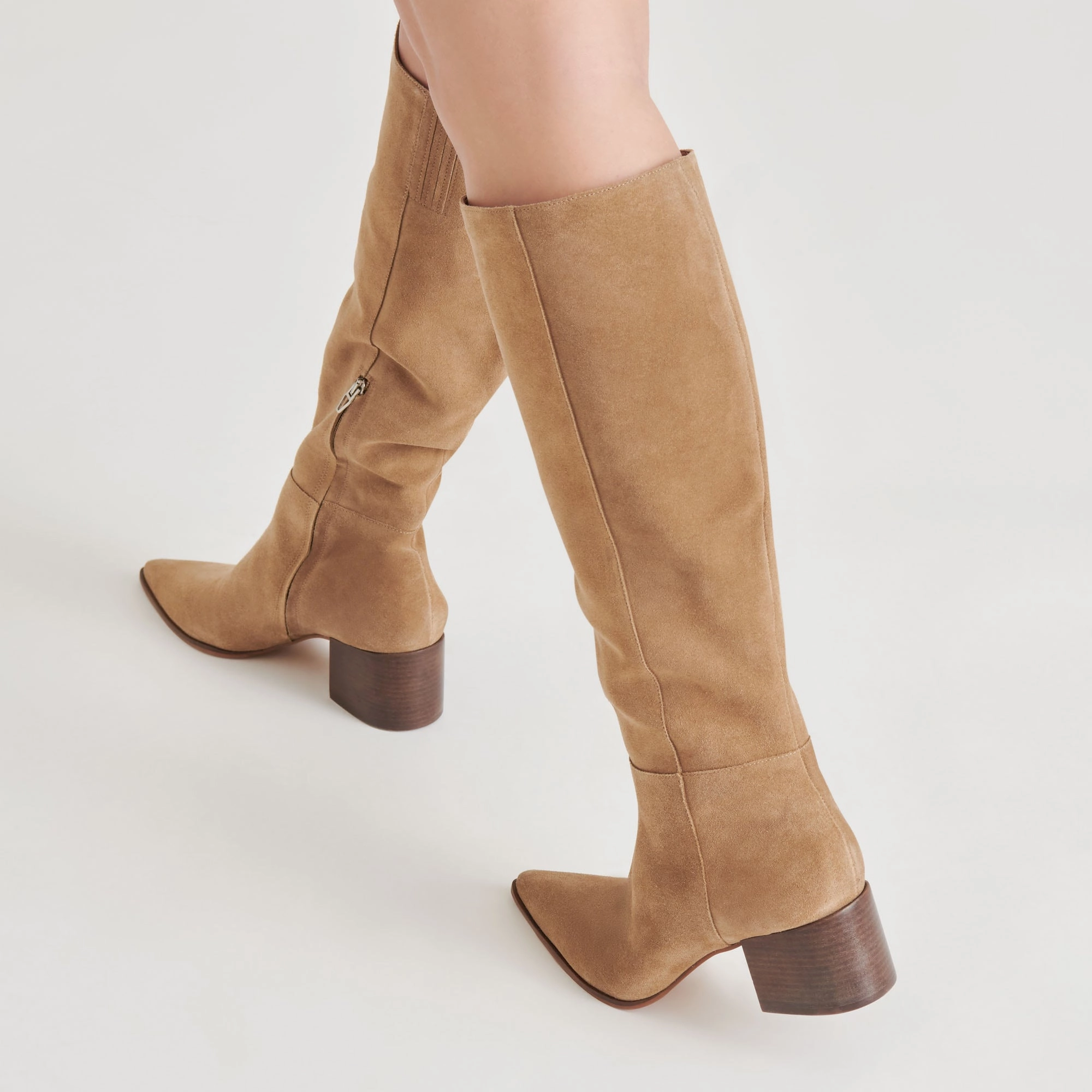 Kirson Boots Mushroom Suede Precision-Made