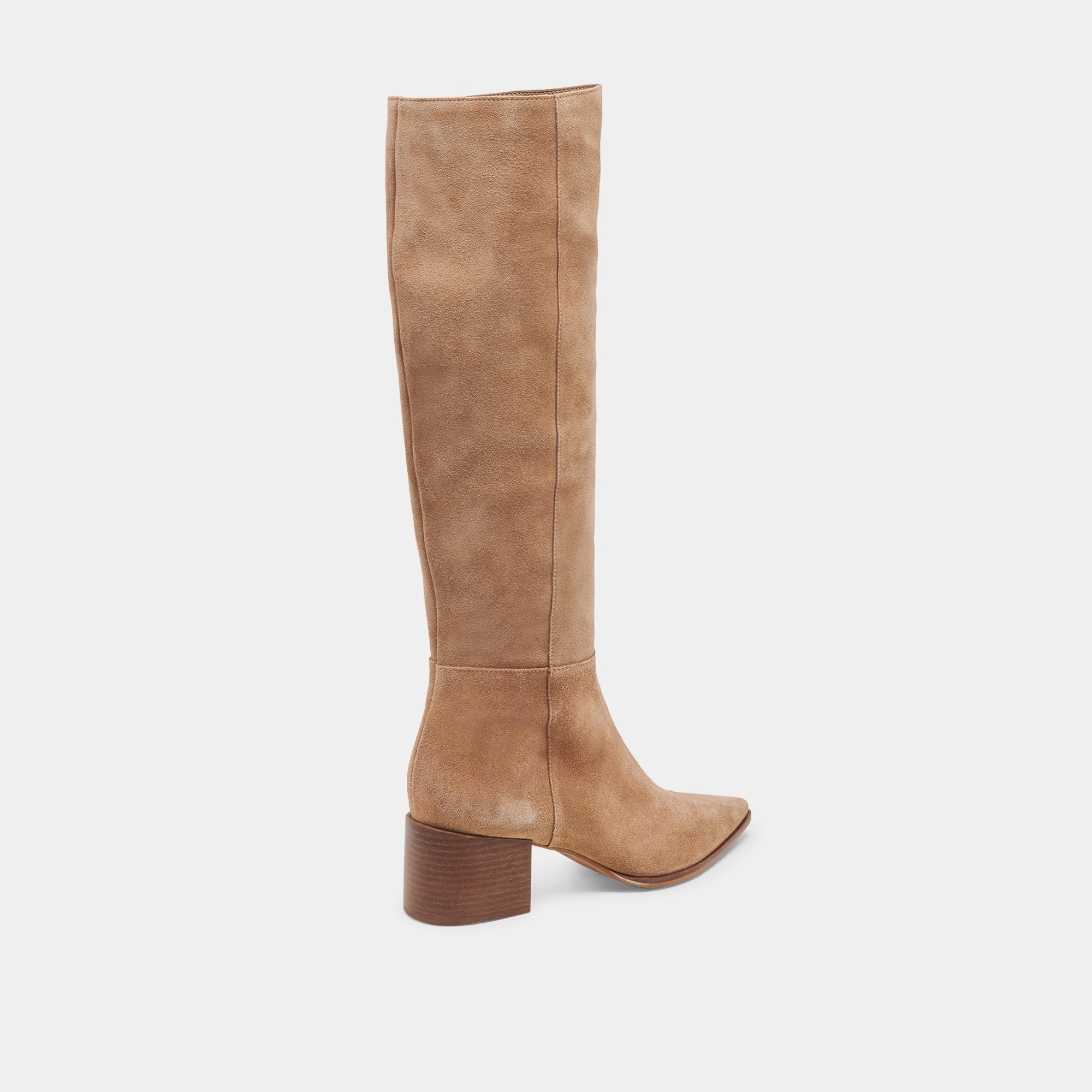 Kirson Wide Calf Boots Mushroom Suede Fresh Drop
