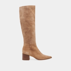 Kirson Wide Calf Boots Mushroom Suede Quiet Fit Move-Easy Layers