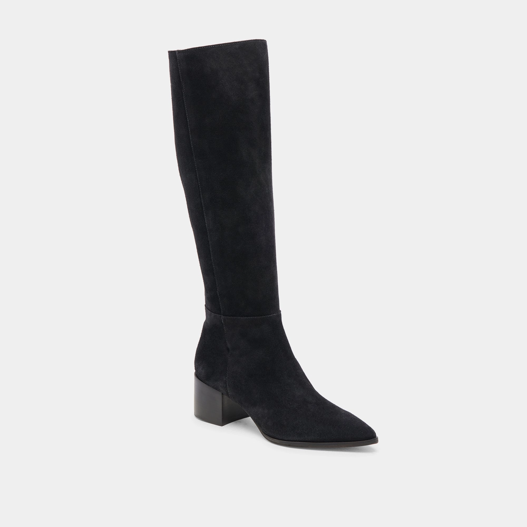 Kirson Wide Calf Boots Onyx Suede Modern Evolution