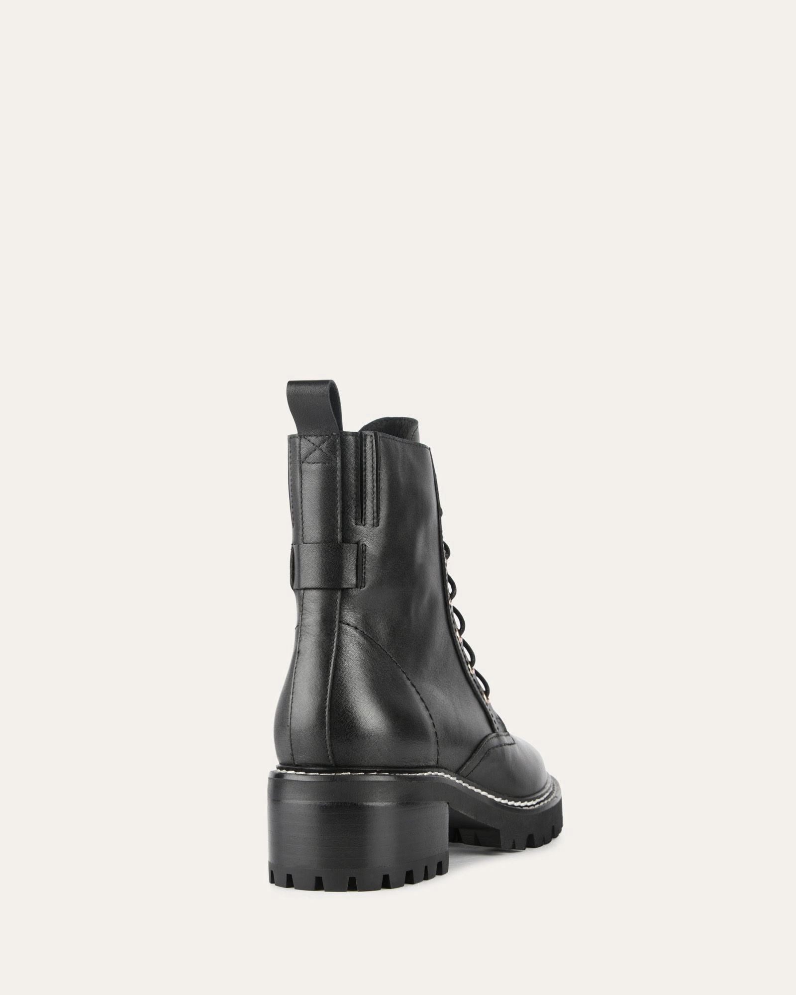 Koda Flat Ankle Boots Black Leather Elevated Layers