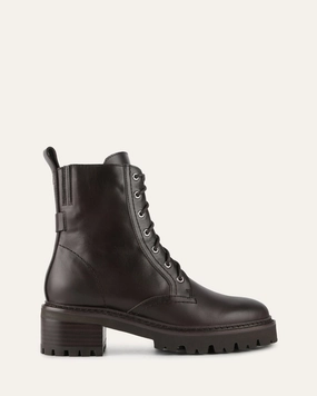 Koda Flat Ankle Boots Cacao Leather Style Built In Fit-Flow