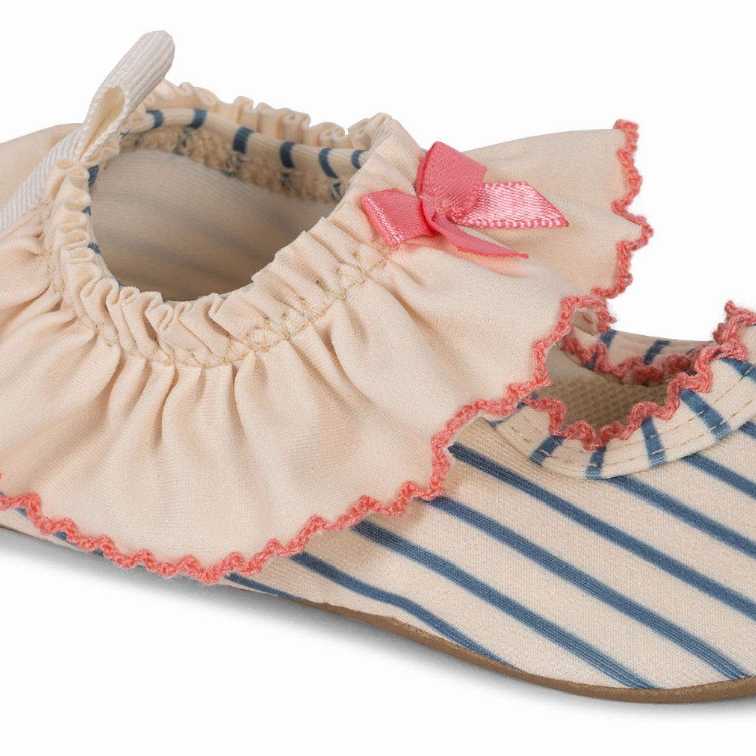 Quiet Cool Konges Sl?Jd Blue Stripe Gina Frill Swim Shoes