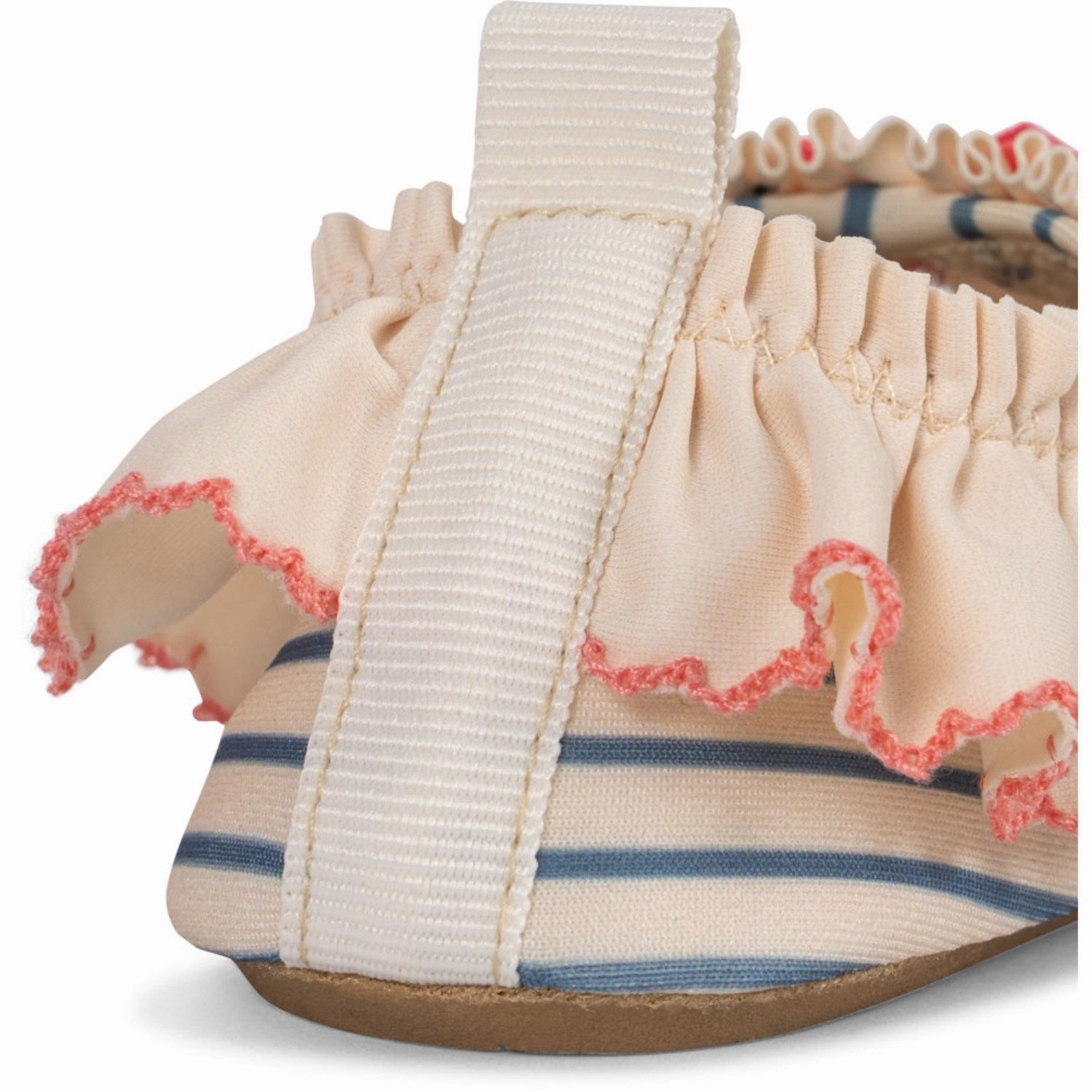 Konges Sl?Jd Blue Stripe Gina Frill Swim Shoes Easy Polish Vibe-Proof