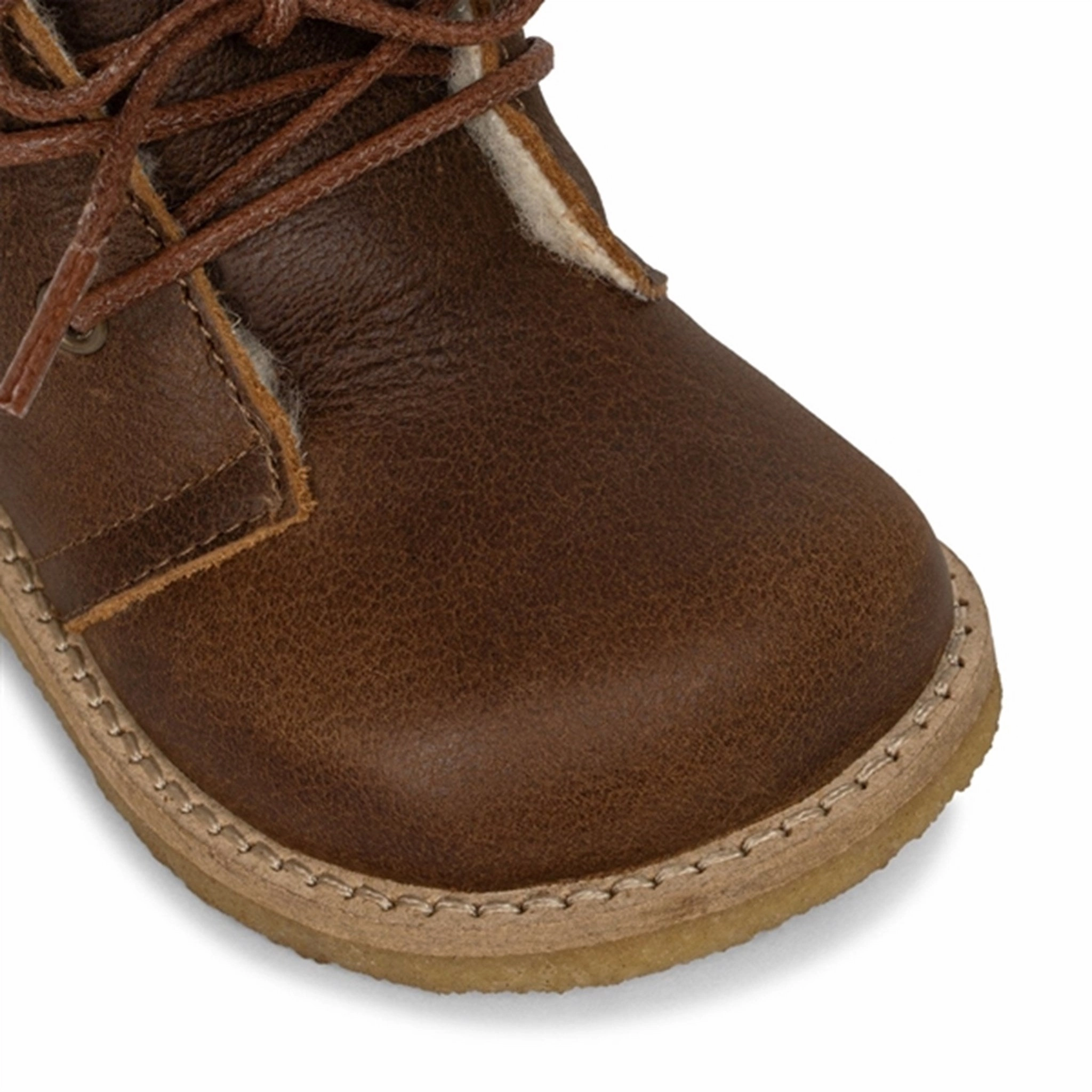 City-Ready Wear Konges Sl?Jd Cognac Woolie Boot