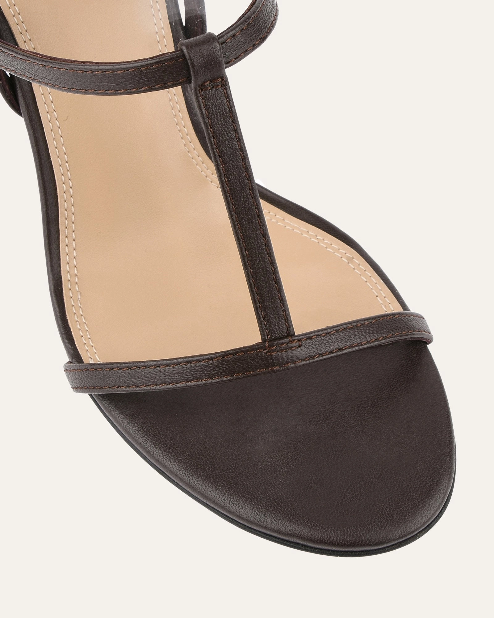 Street Motion Lacey High Heel Sandals Cacao Leather