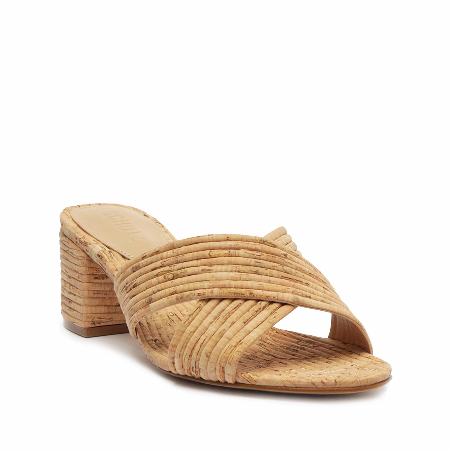 Pure-Fit Expressive Minimal Latifah Mule Cork Sandal