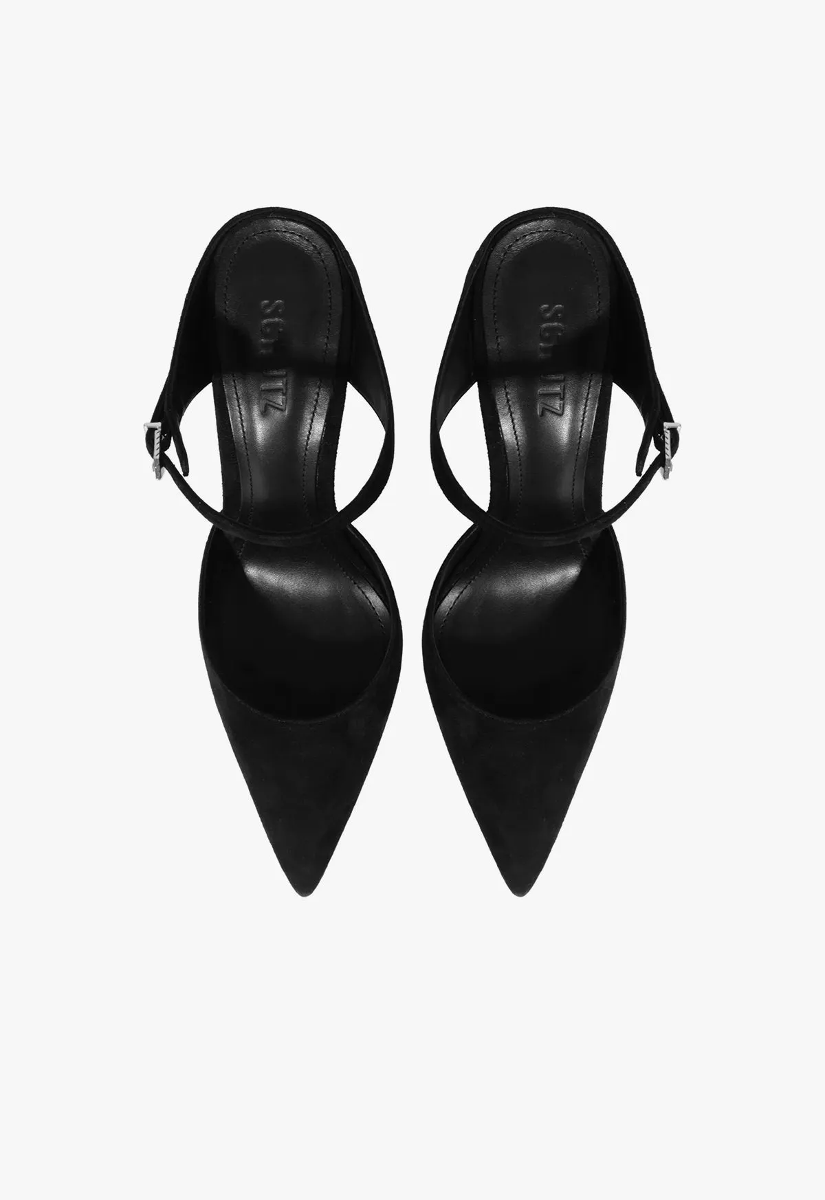 Laura Mid Stiletto Black Pump Structured Motion