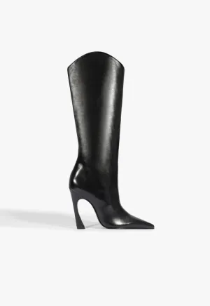 Maryann Up Curve Leather Boot Cool Minimalism Everyday Ease