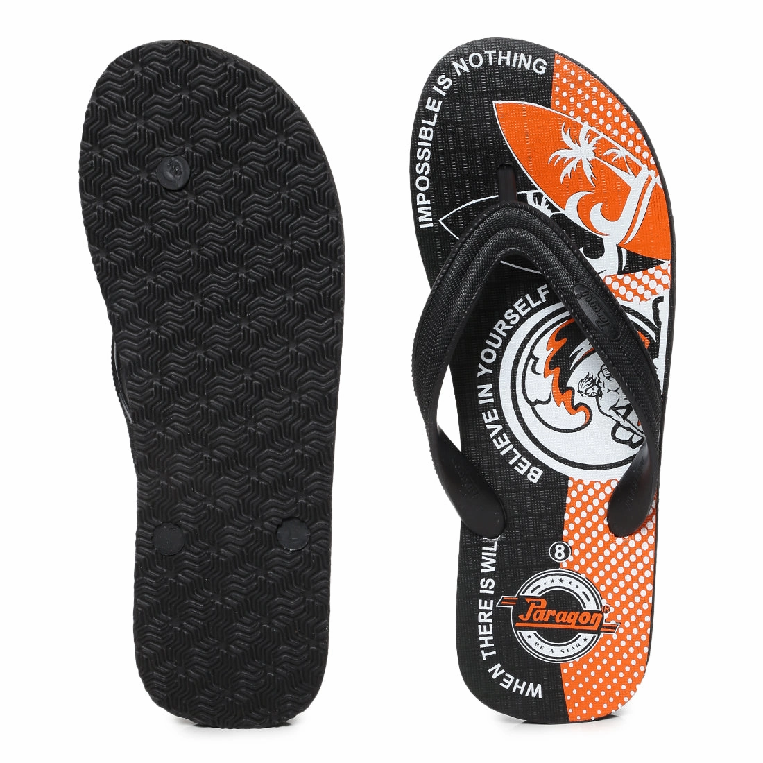 Relaxed Refinement Minimal Mood Paragon  Hwk3720G Men Stylish Lightweight Flipflops | Casual & Comfortable Daily-Wear Slippers For Indoor & Outdoor | For Everyday Use