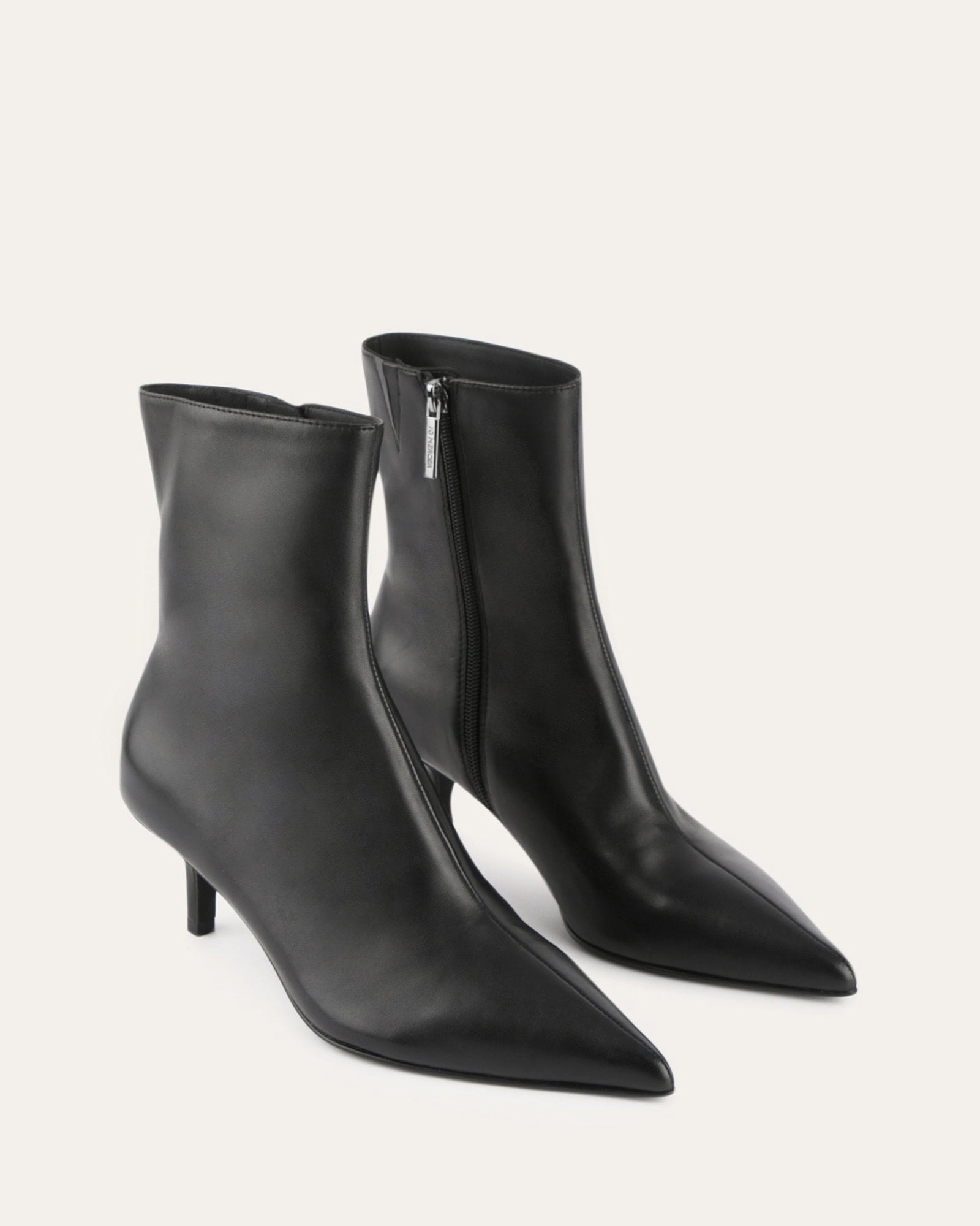 Winnie Mid Ankle Boots Black Leather Quiet Attitude Fluid Profile