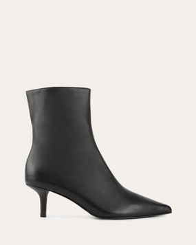 Performance Meets Style Simple Uniform Winnie Mid Ankle Boots Black Leather