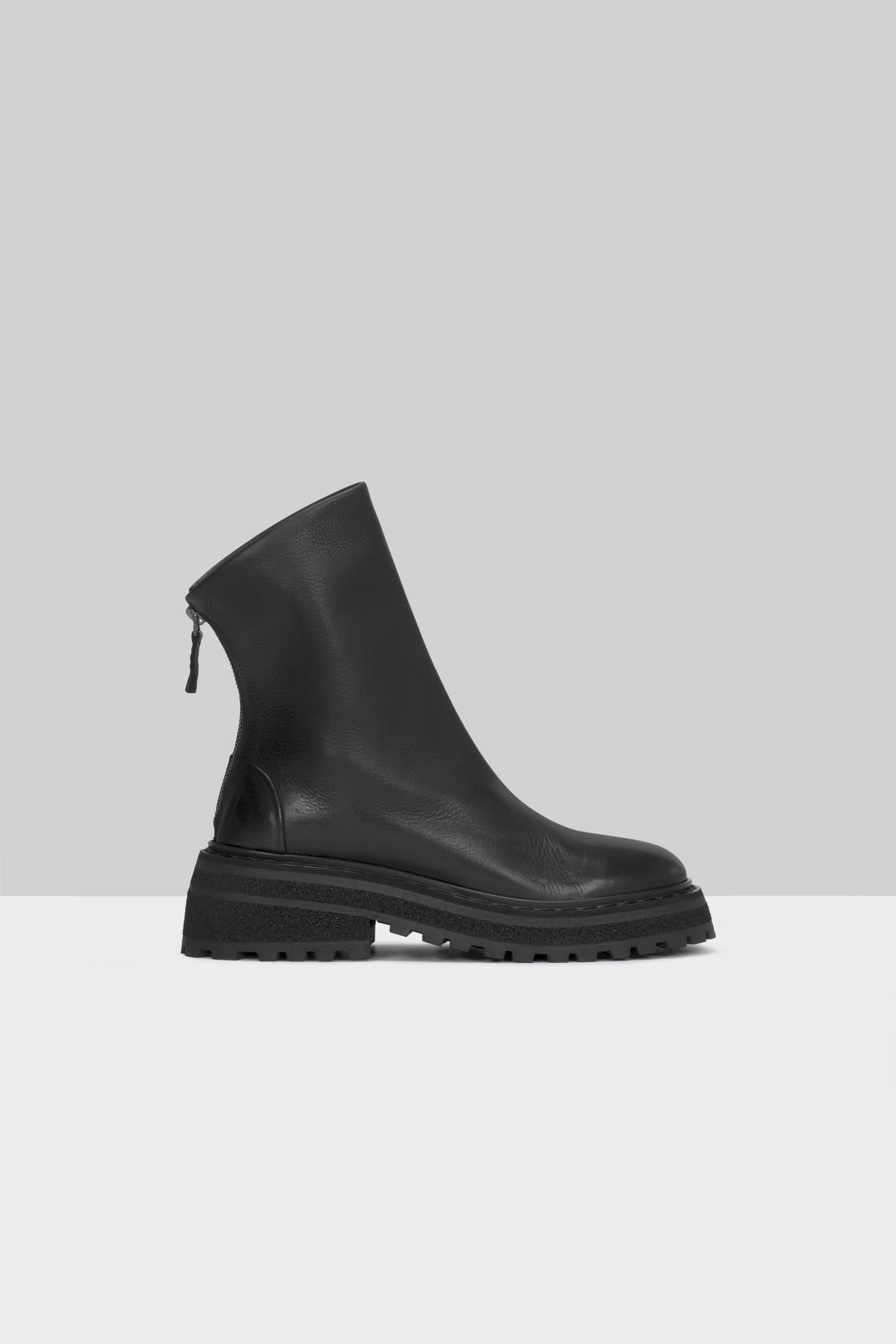 Forward Pulse Conscious Layers Carro Leather Ankle Boot In Black