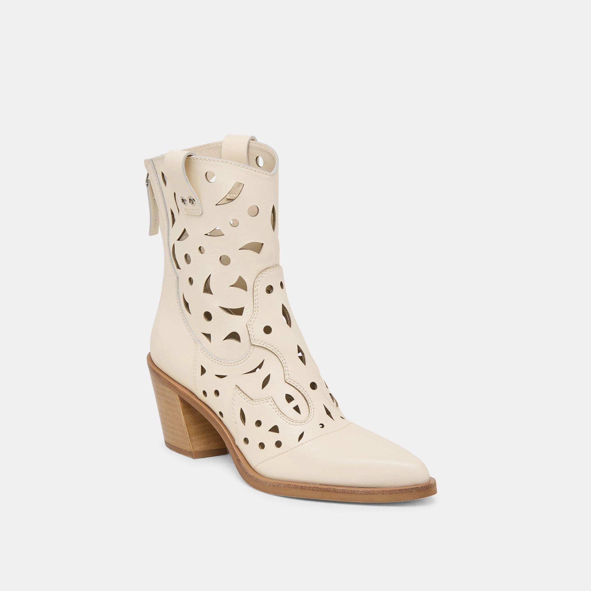 Zenobi Booties Off White Leather Dynamic Balance Pure Urban