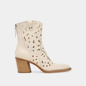 Zenobi Booties Off White Leather Structured Freedom Lifestyle Engineered