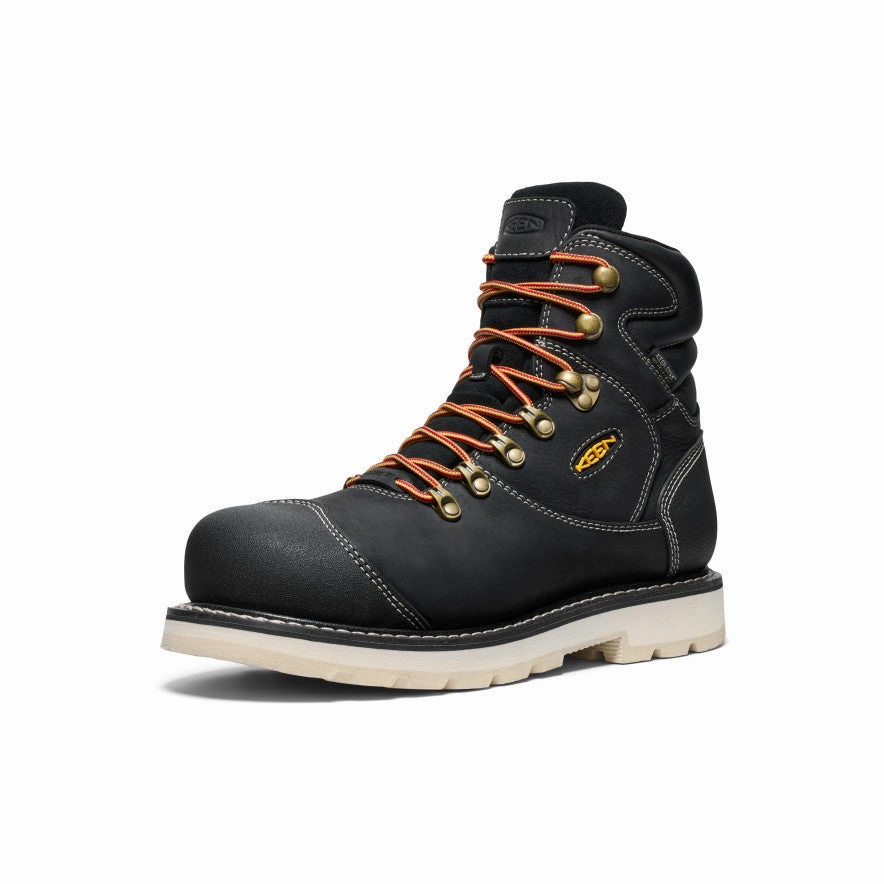 Men'S Cincinnati  6" Waterproof 90 Heel Boot (Carbon Toe)  |  Black/Sandshell Soft Power