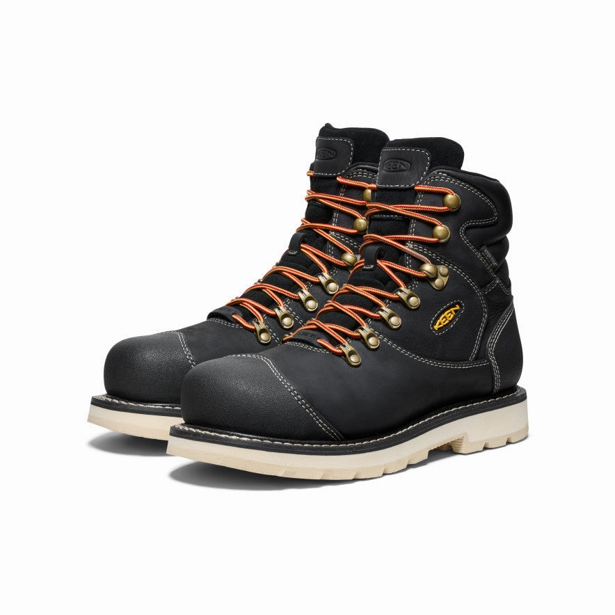 Men'S Cincinnati  6" Waterproof 90 Heel Boot (Carbon Toe)  |  Black/Sandshell Clean-Life Gear Smart Layering