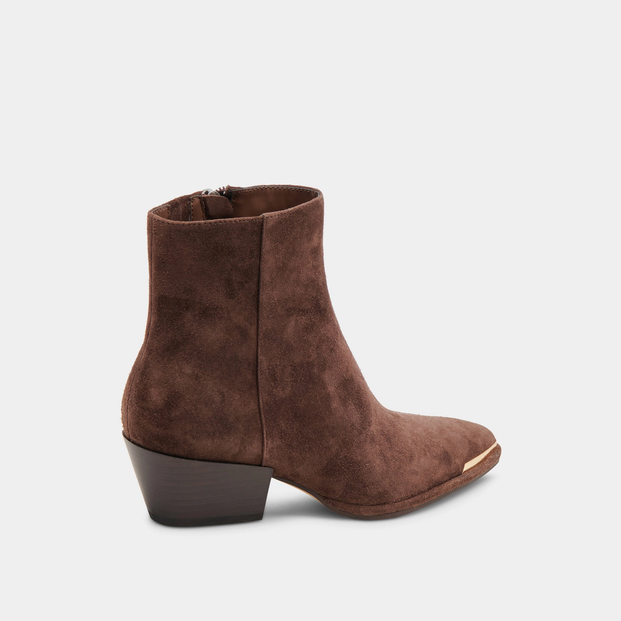 Nonah Wide Booties Dk Brown Suede Streamlined Edge Mobility Made Easy