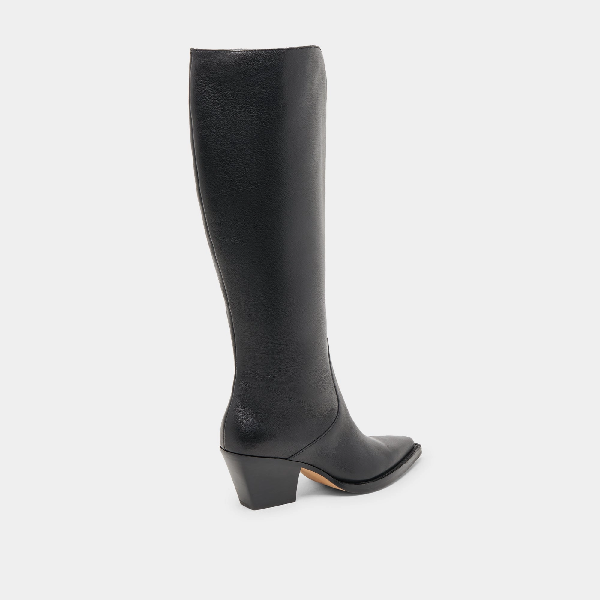 Ease-Ready Raj Wide Calf Boots Black Leather