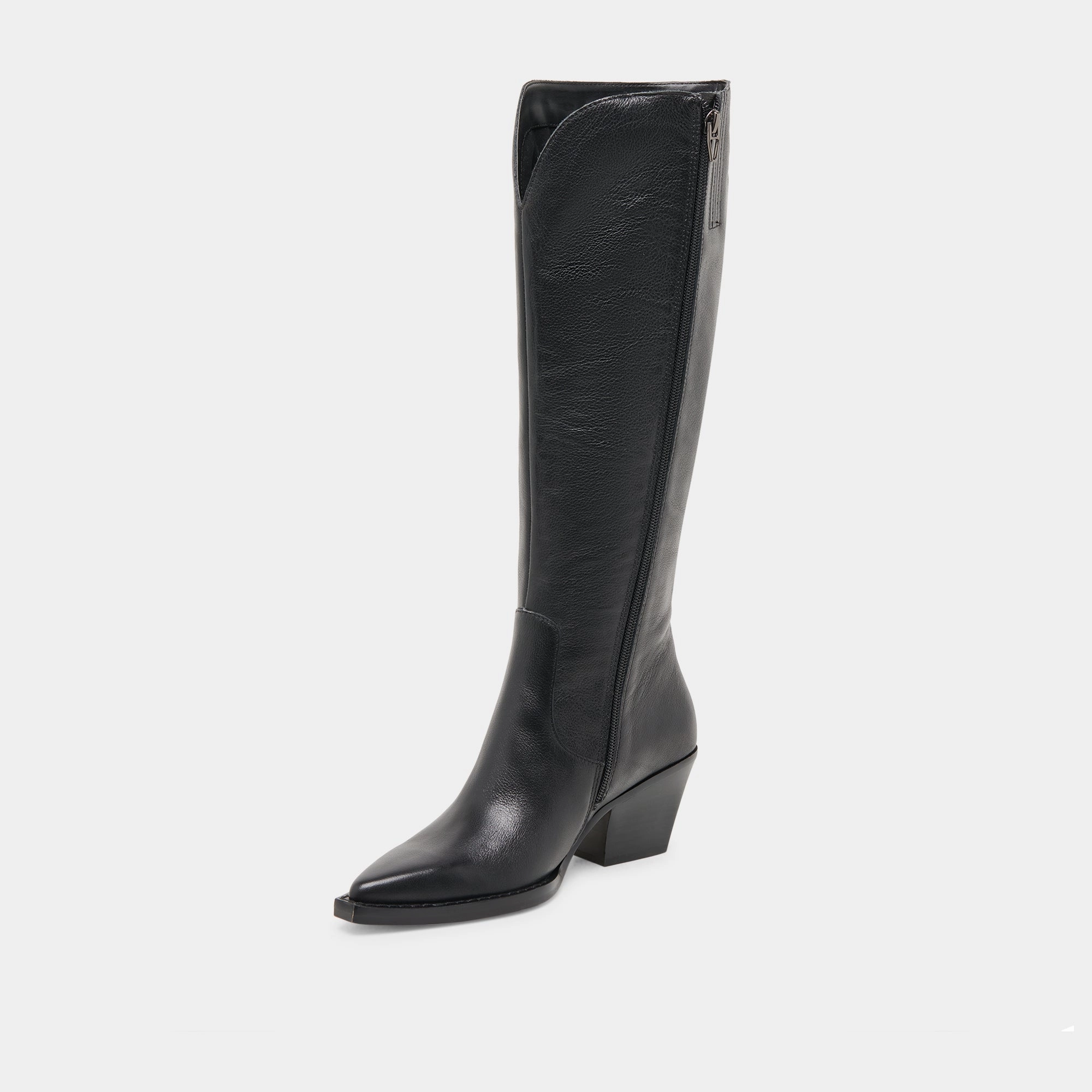 Raj Wide Calf Boots Black Leather Ease In Motionwear Quiet Vibe