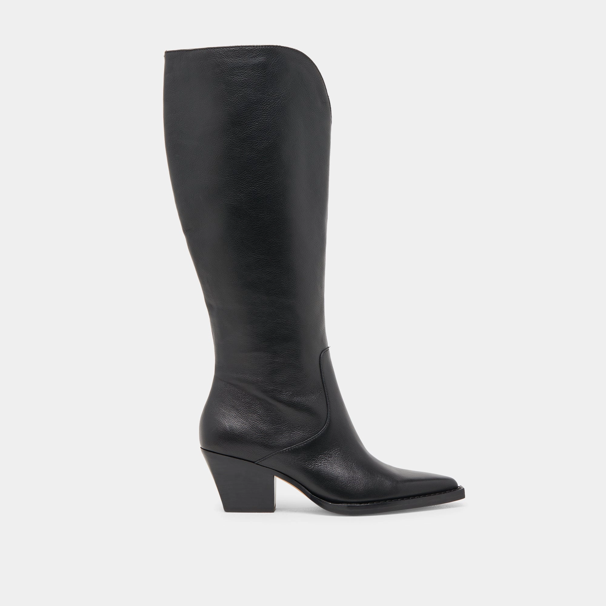 Raj Wide Calf Boots Black Leather Comfort Zone