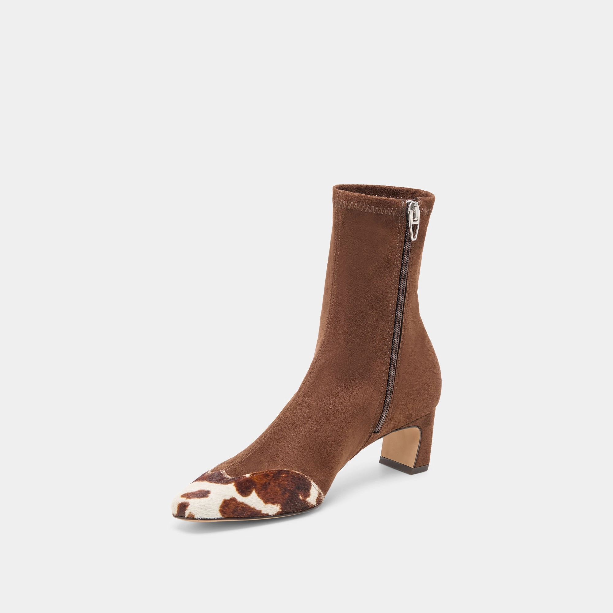 Quiet Statement Anika Boots Dk Brown Multi Stella Suede