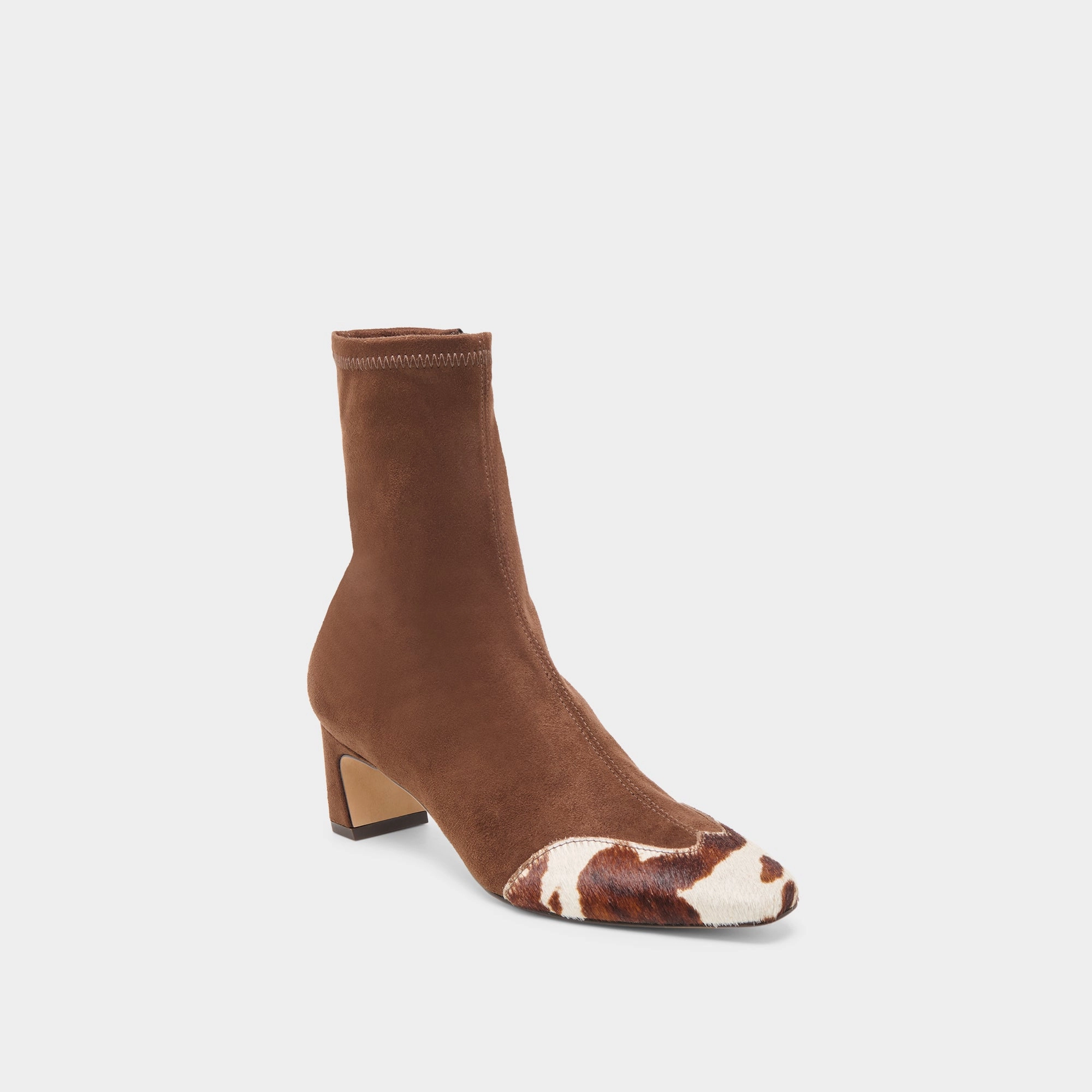 Anika Boots Dk Brown Multi Stella Suede Effortless Edge Clean-Forward