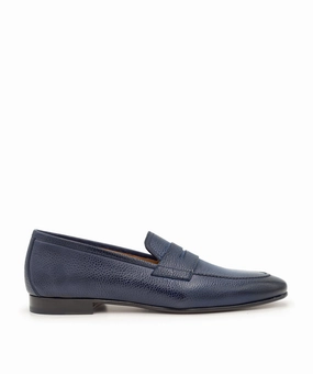 Markos Grained Blue Patina Moccasin Ready For Rhythm Ultra-Clean Style