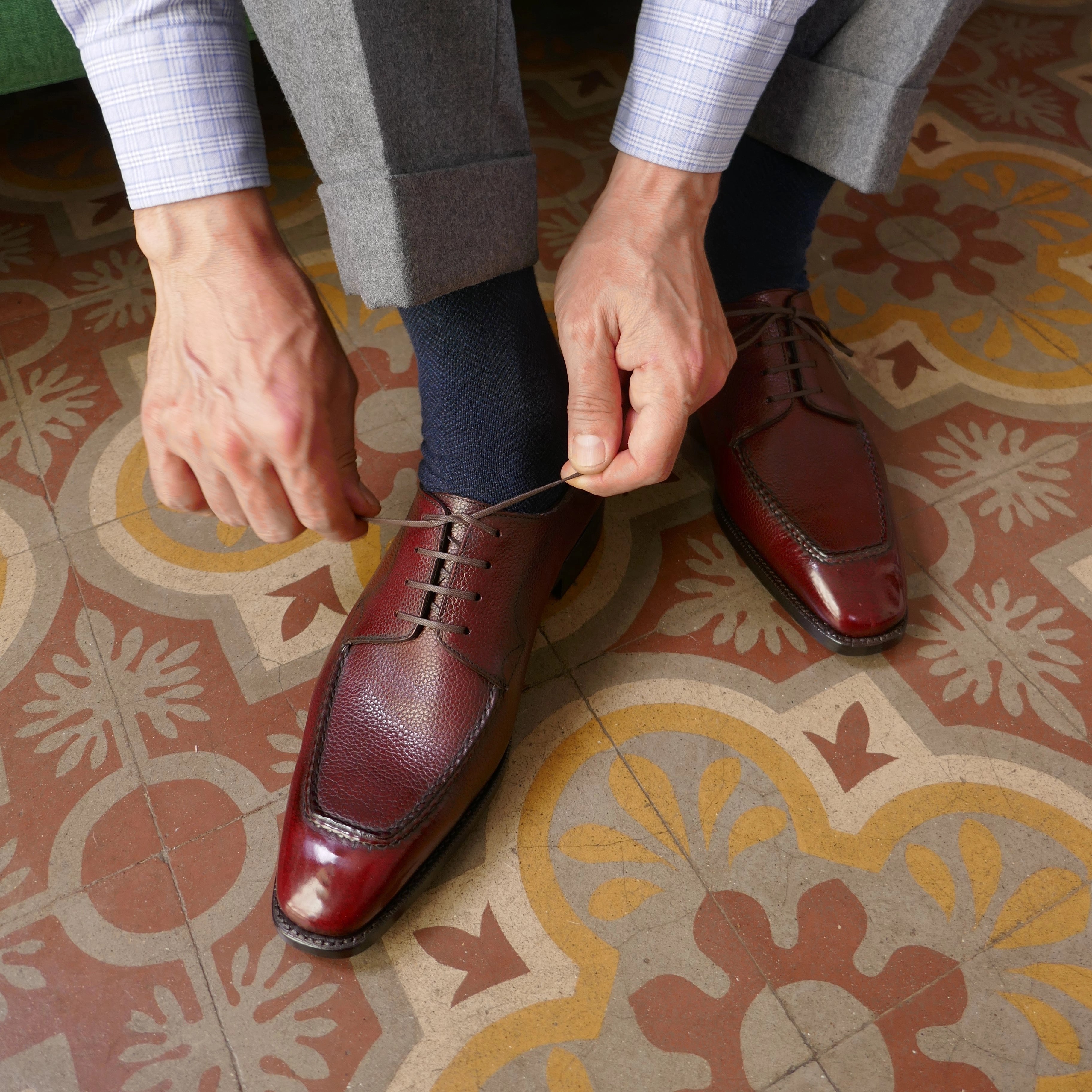 Easy Essential Functional Aesthetic Tete Moc Toe Derby - Marron Mediterraneo