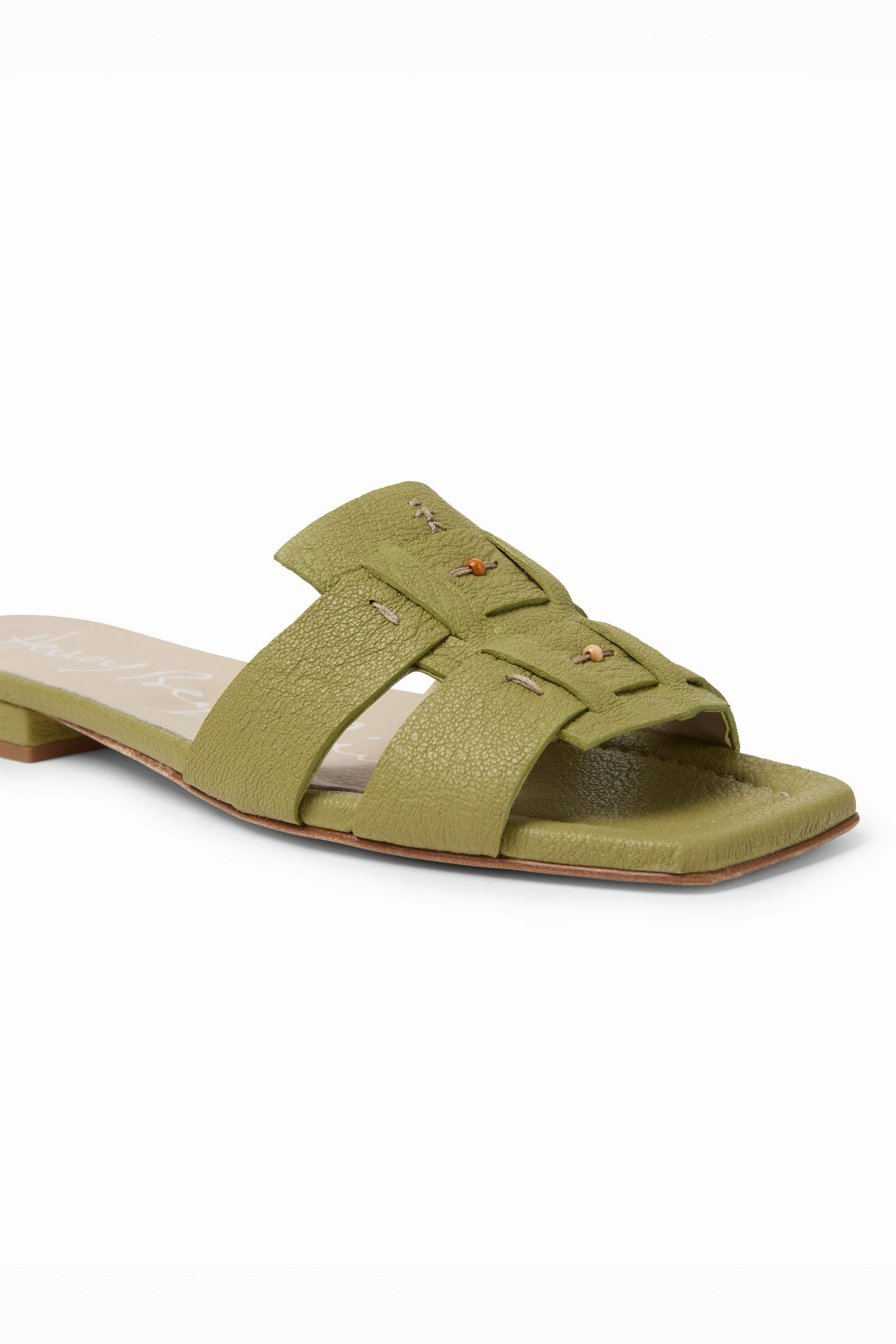 Anytime Fit Future-Ready Fit Leather Slides In Martellato Prato