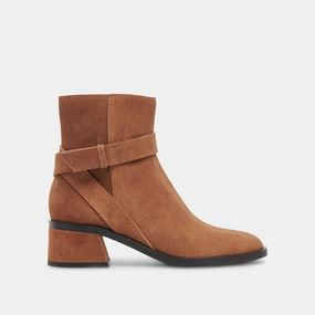 Leland Booties Brown Suede Simplify Style Carry Your Vibe