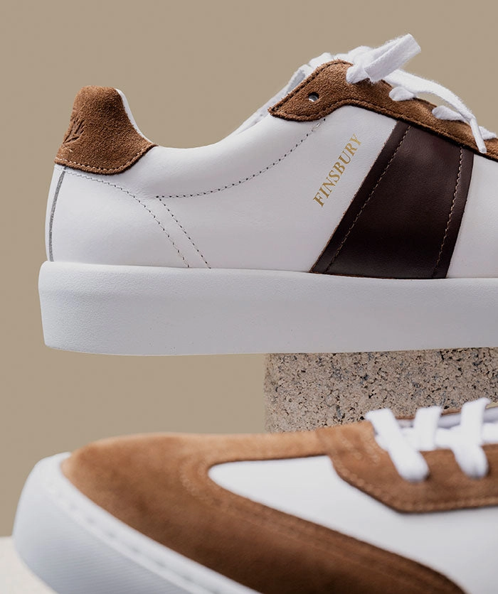 Universal Pieces Universal Function Leo White And Brown Sneakers
