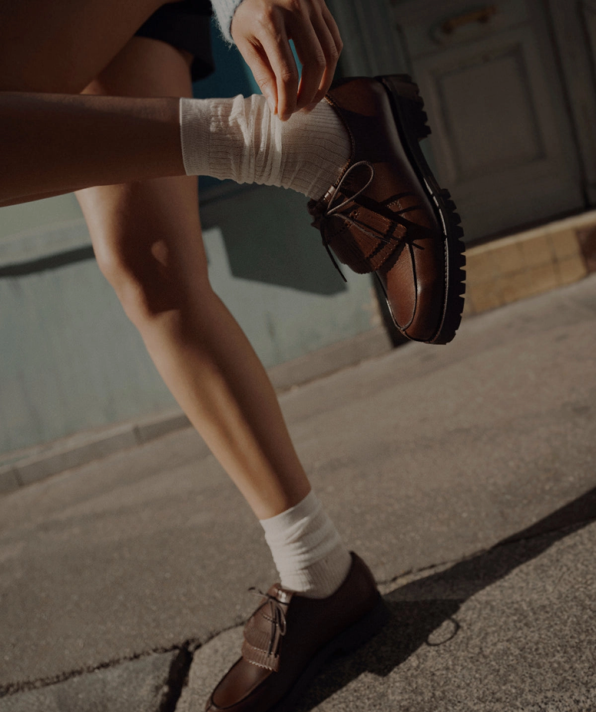 Future Fit Style Simplified Leonie Brown Derby Shoes