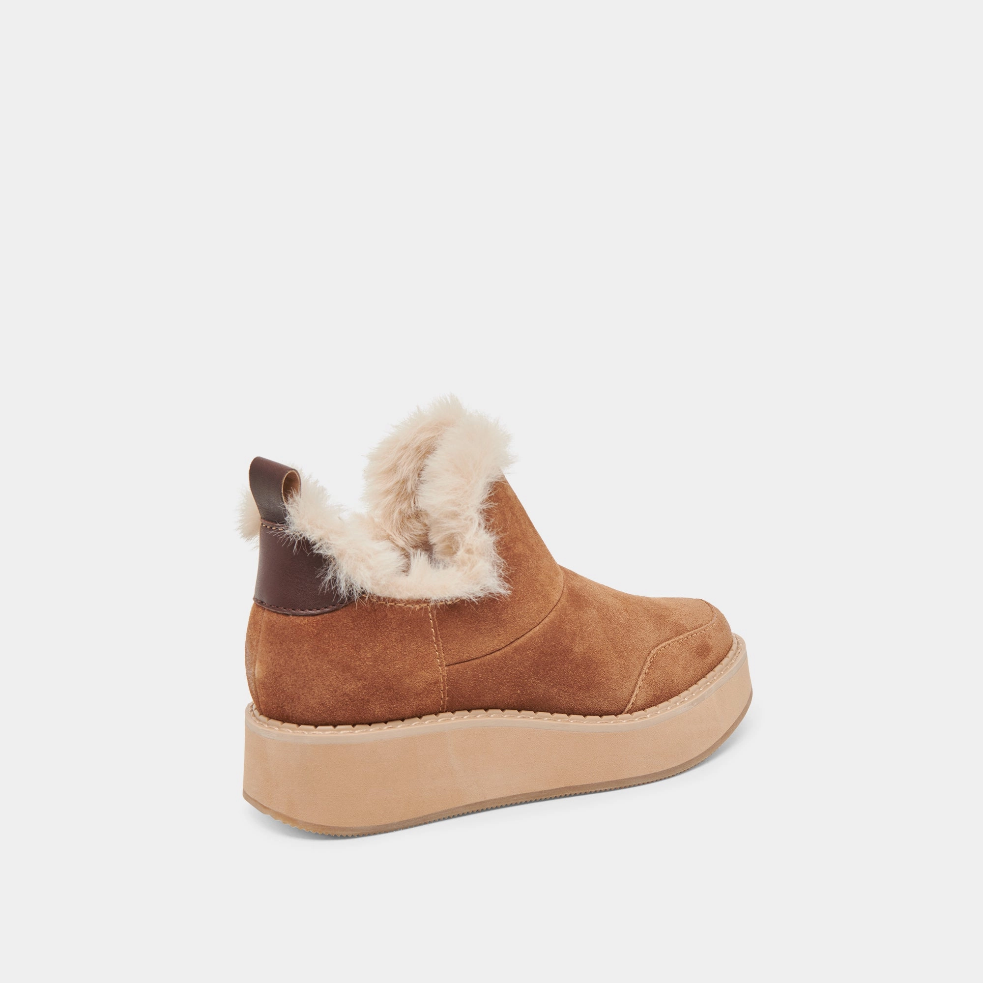 Curated Looks Ardy Plush H2O Booties Pecan Suede