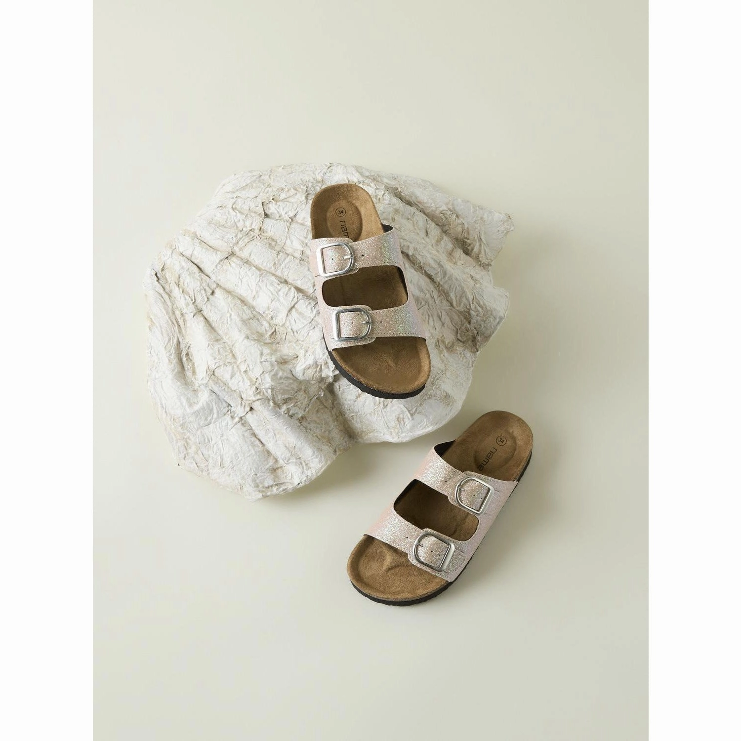 Name It Cloud Dancer Small Glitter Flora Sandal Daily Shift Engineered For Now