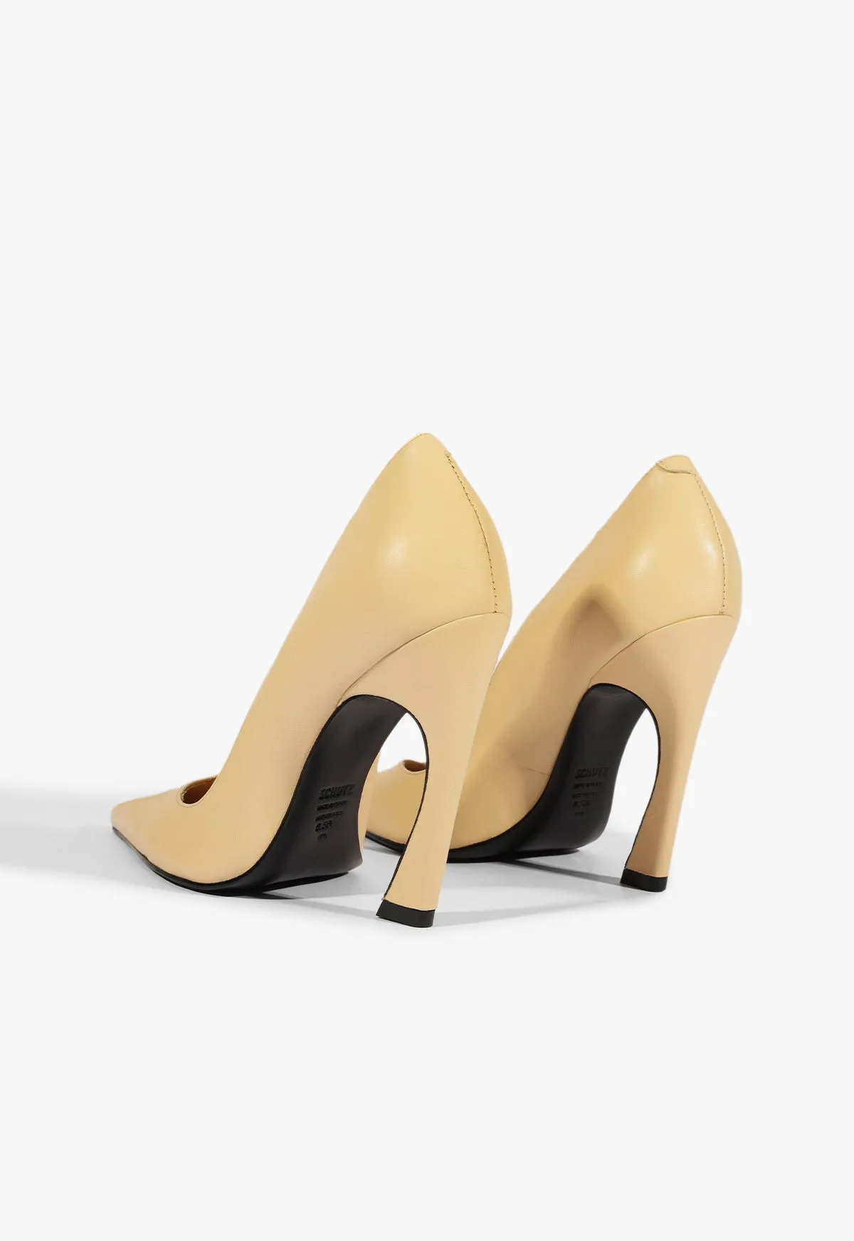 Lexi High Sculptural Beige Pump Grounded Luxury Seasonless Design