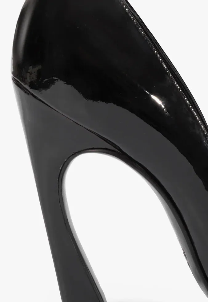 Lexi High Sculptural Black Pump Layered Motion Expressive Minimal