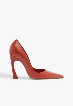 Lexi High Sculptural Red Pump Unisex Energy