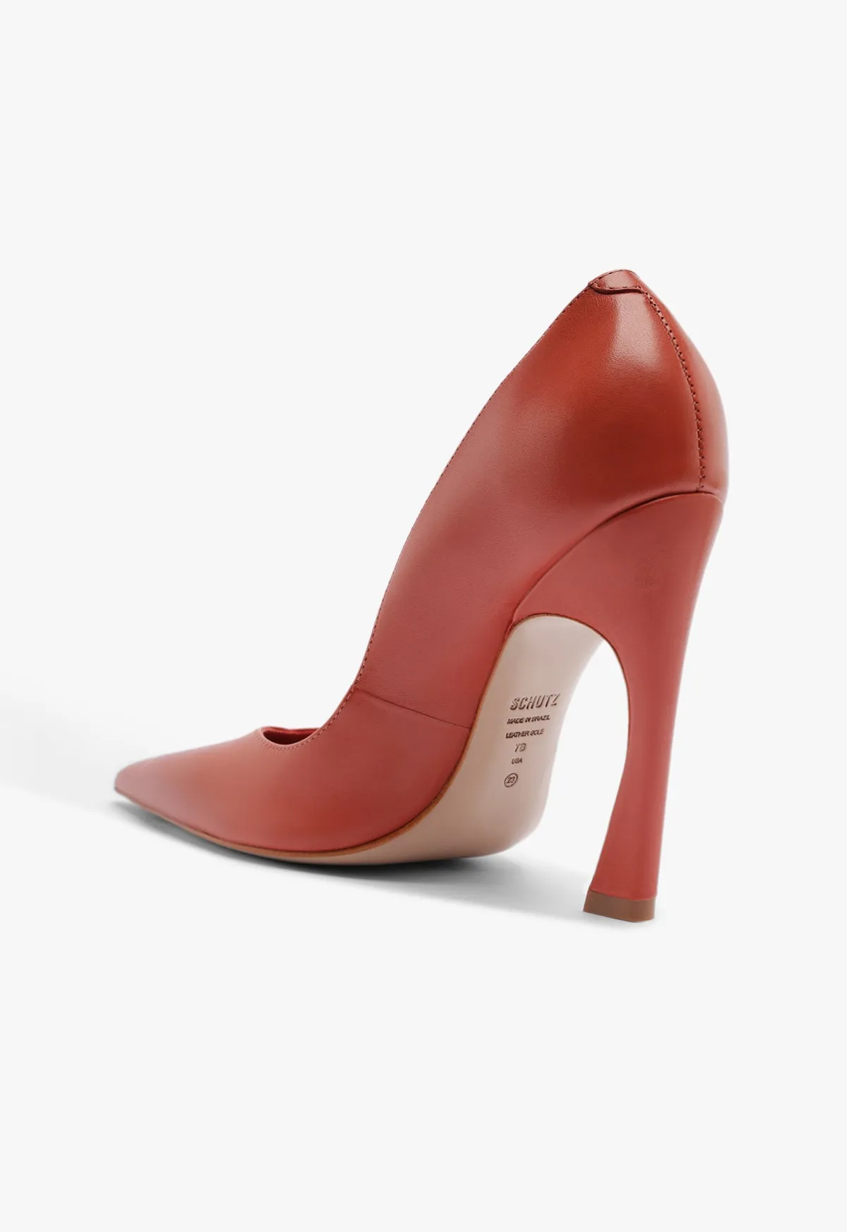Lexi High Sculptural Red Pump Pure Urban