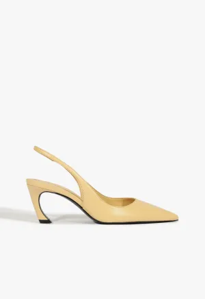 Living In Style Lexi Mid Sculptural Beige Pump