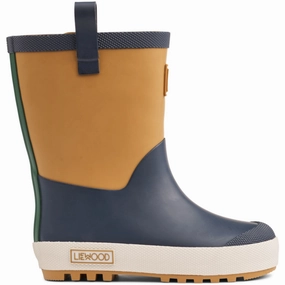 Liewood Classic Navy Multi Mix Sasha Thermo Rainboot Unisex Rhythm Fluid Design