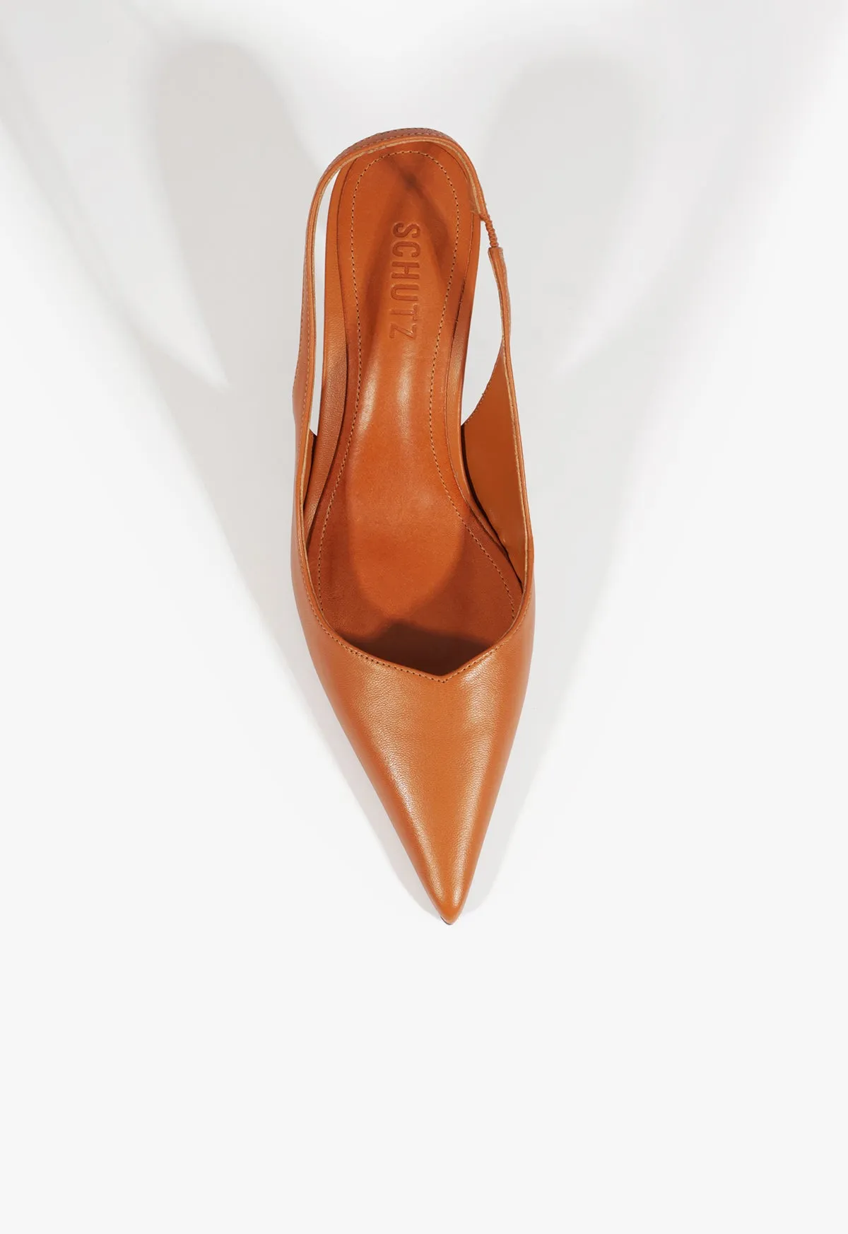 Seasonless Design Lexi Mid Sculptural Brown Pump