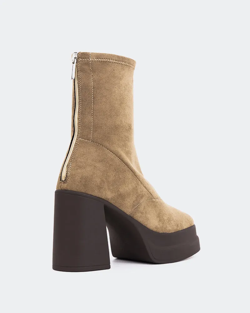 Calm In Motionwear Voltera Taupe Suede Stretch