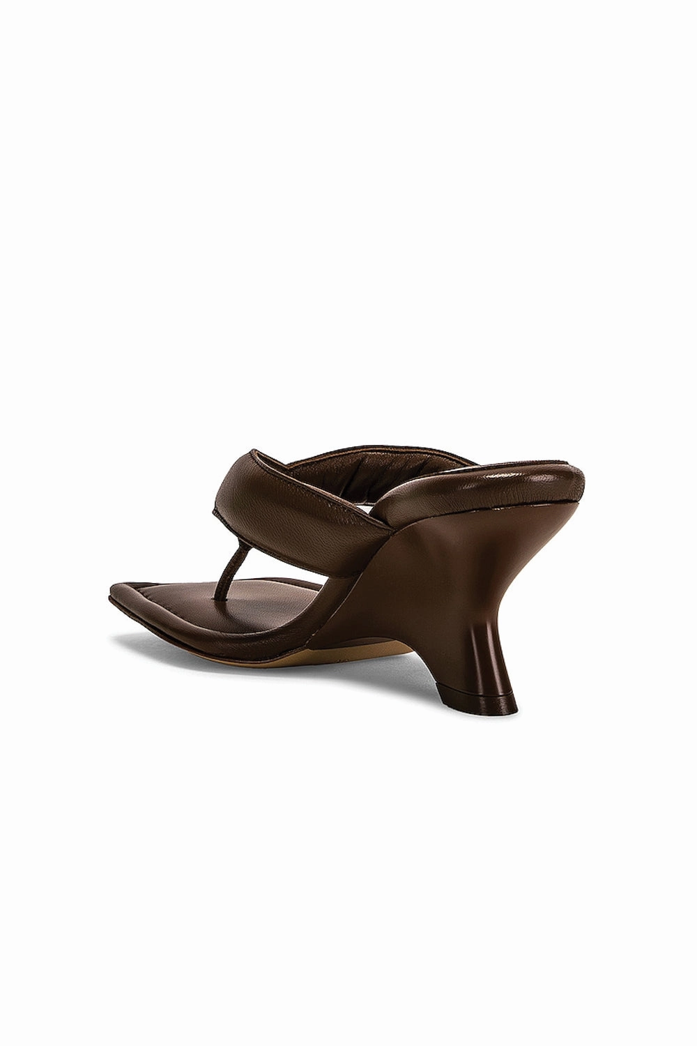 Light-Living Gia 6 Puffy Leather Thong Sandal In Coffee
