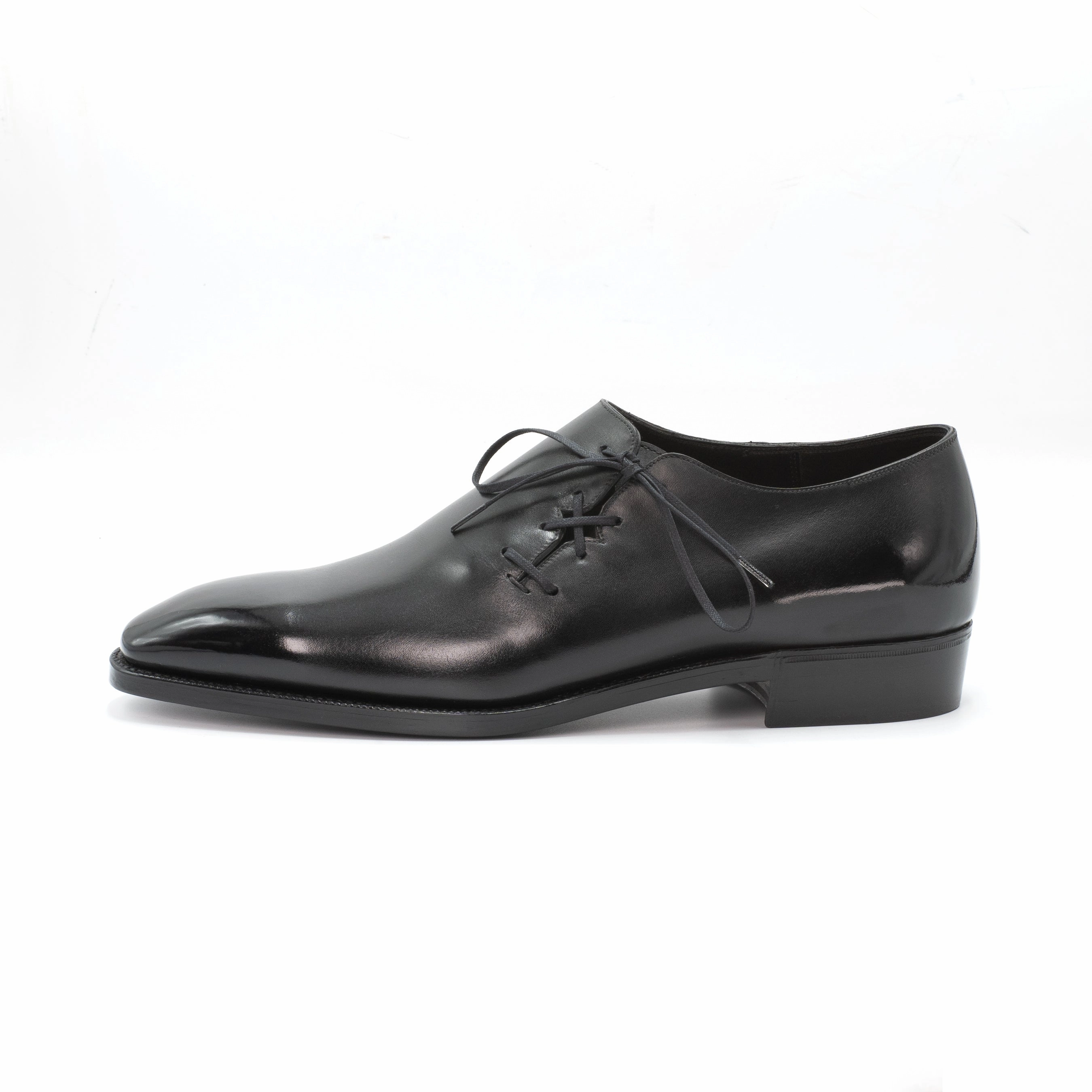 Living Flow Wholecut Oxford Shoe -  Onyx Box Calf