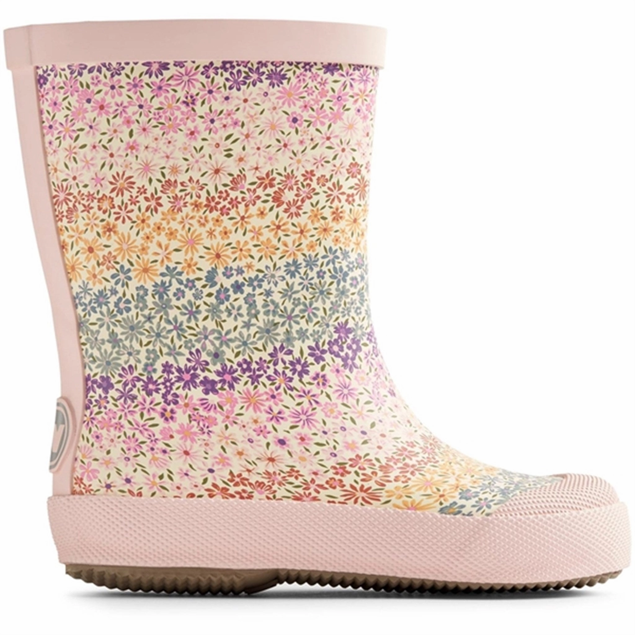 Wheat Rubber Boot Print Muddy Rainbow Flowers No-Fuss Fit Modern Build