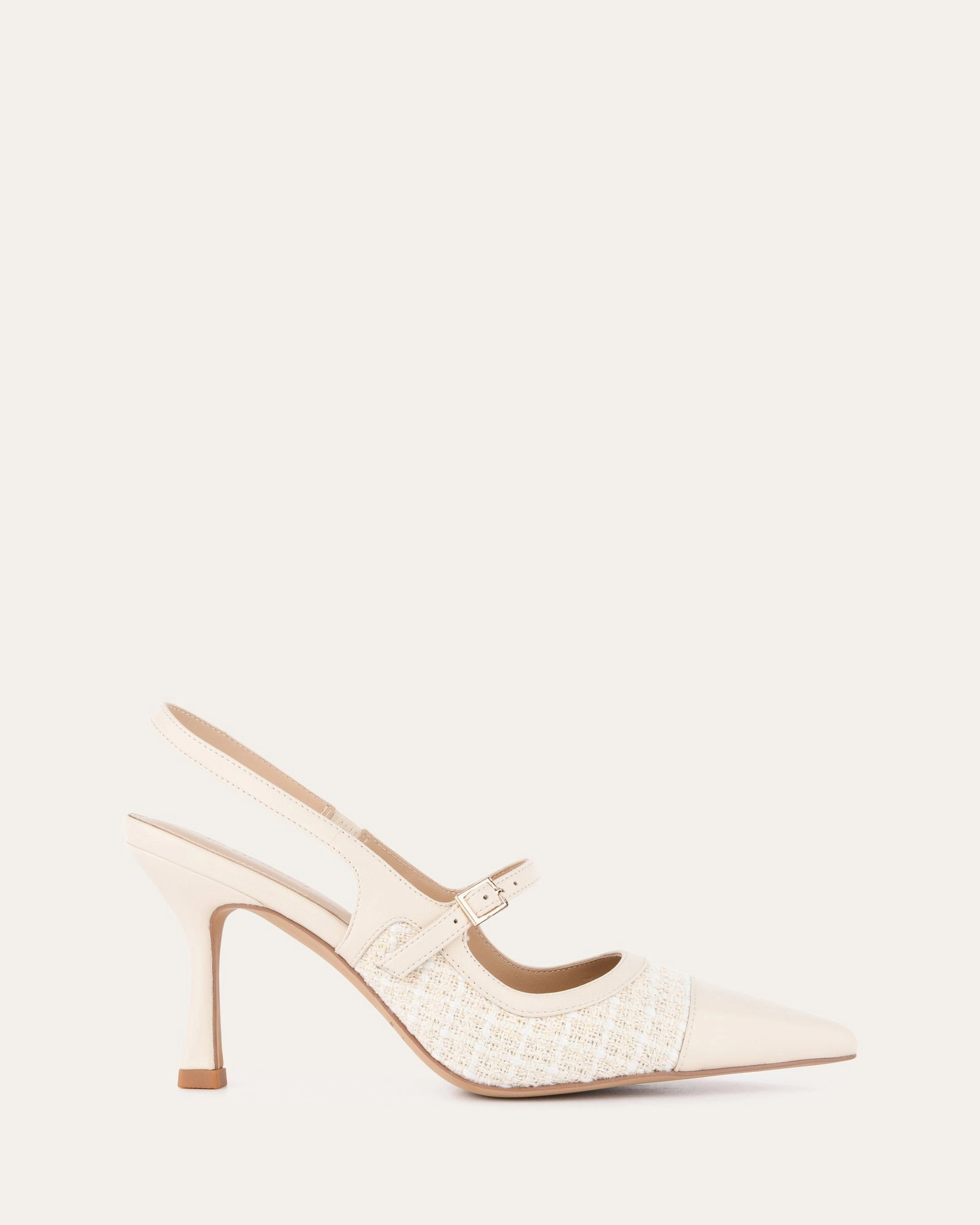Future-Neutral Ascot High Heels Off White Tweed