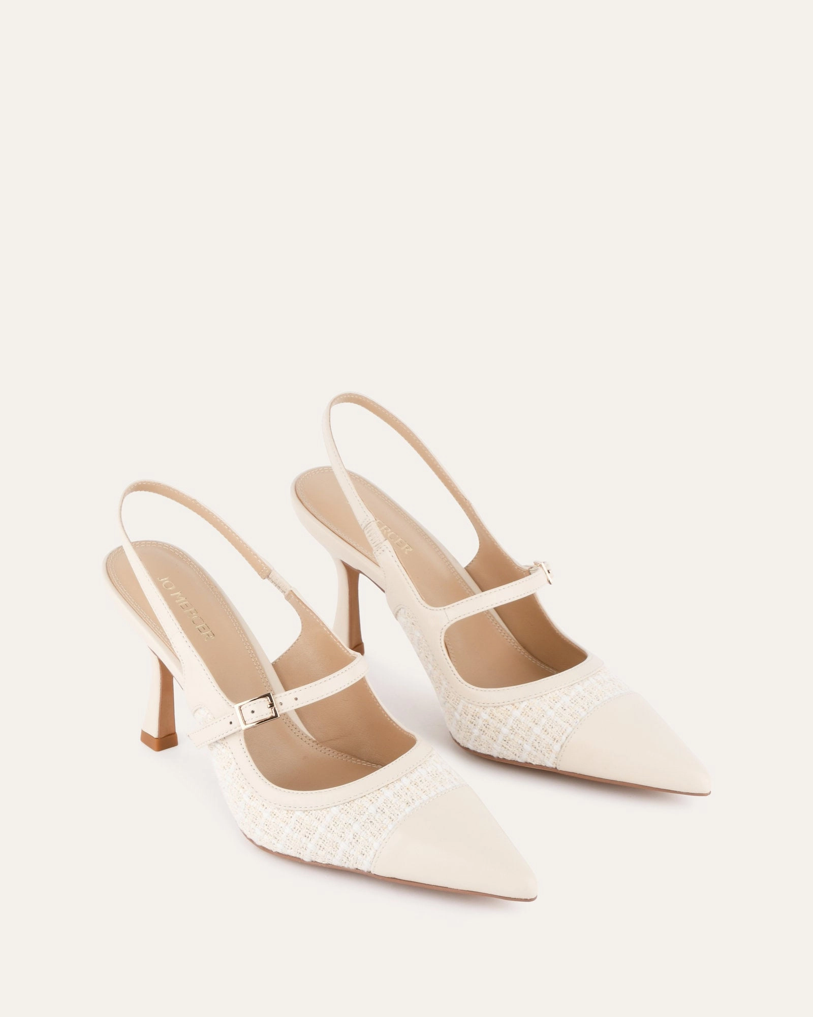 Clean Movement Ascot High Heels Off White Tweed
